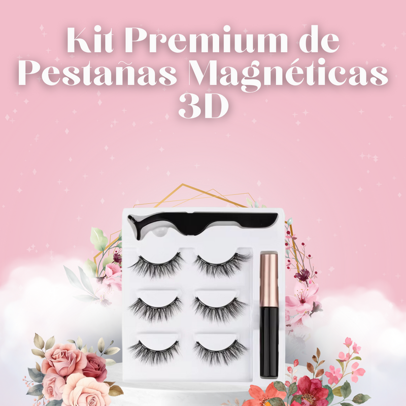 Kit Premium 3 en 1 de Pestañas Magnéticas 3D